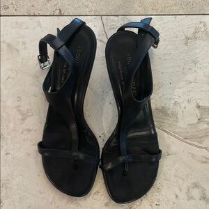 DONAL J PLINER kitten heel sandal size 7.5 Elegant Black Women's Sandals